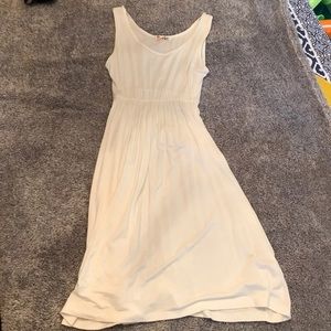 White fit and flare dress